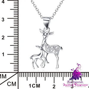 925 Silver Fawn Pendant Necklace