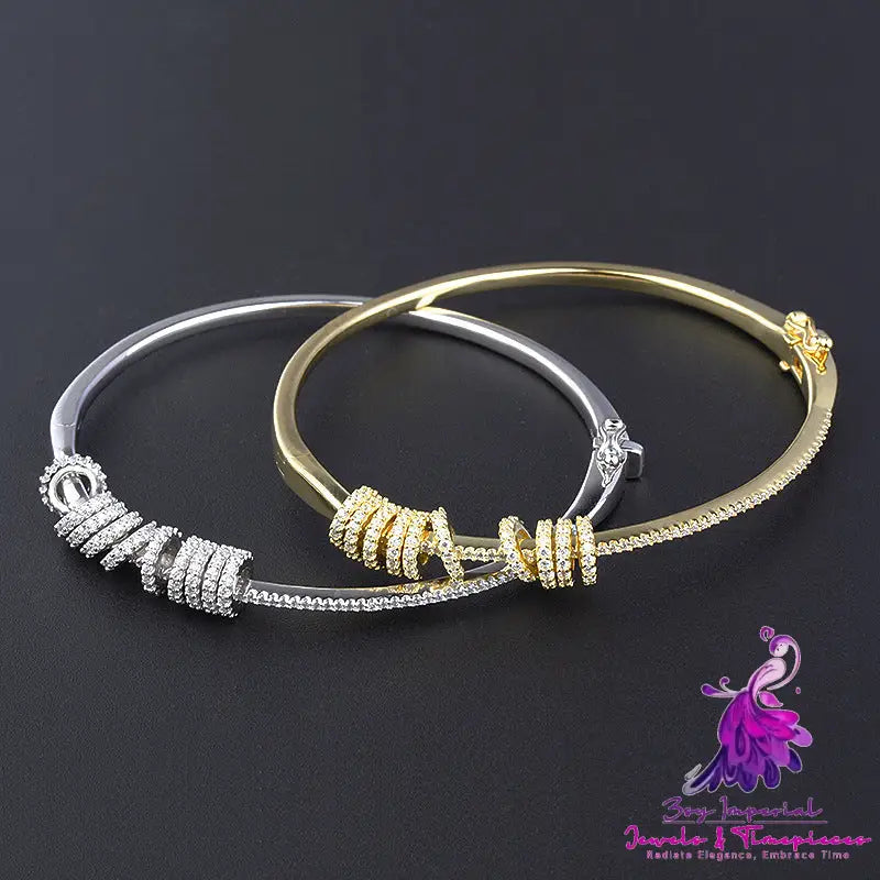 Full Diamond Gold Plated Bracelet