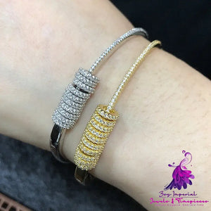 Full Diamond Gold Plated Bracelet