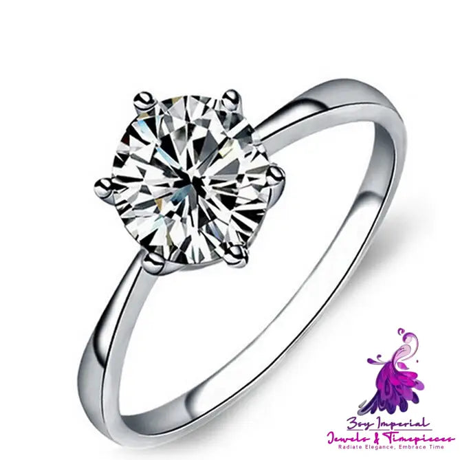 925 Silver Zirconia Wedding Ring