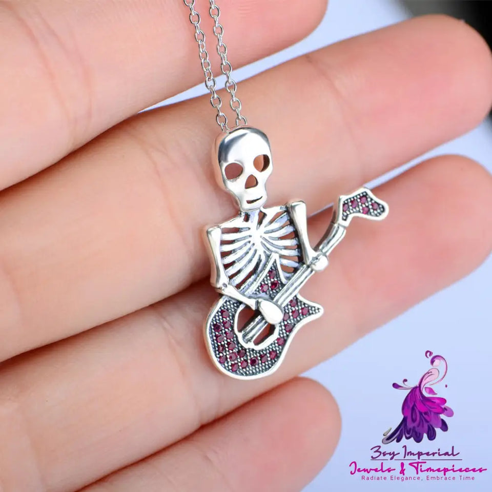 Skeleton Guitar Pendant