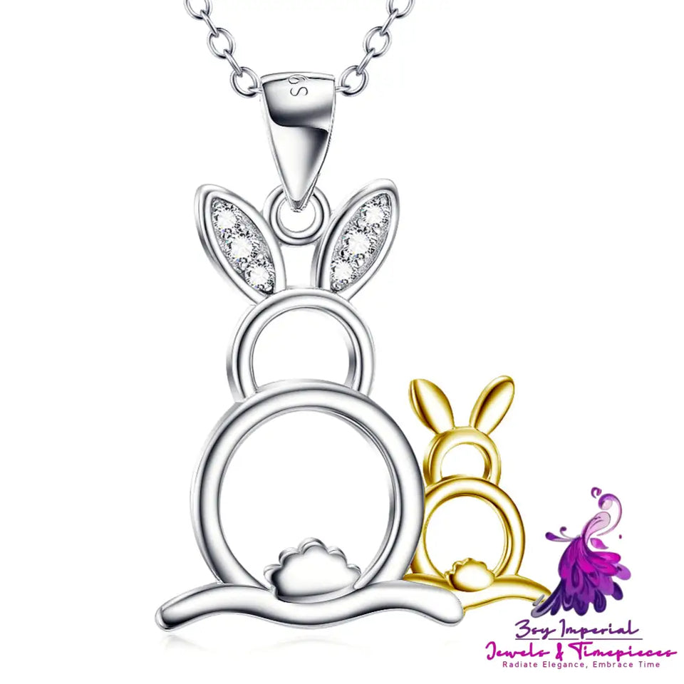 Cute Rabbits Pendant Necklace