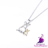 Cute Rabbits Pendant Necklace