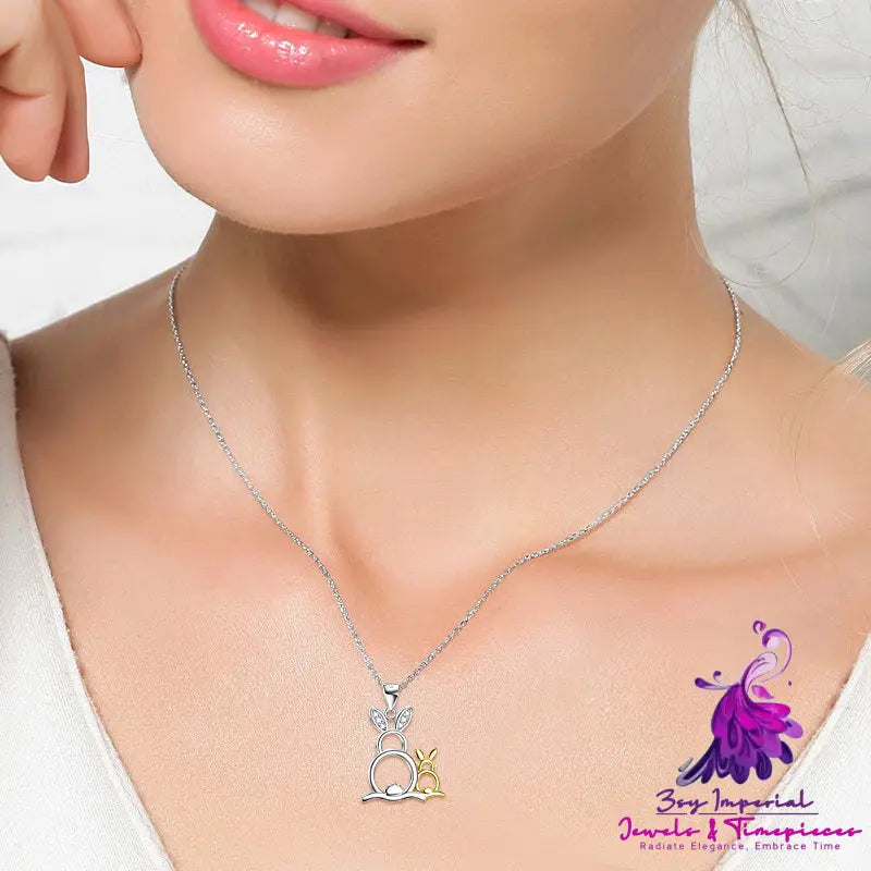 Cute Rabbits Pendant Necklace