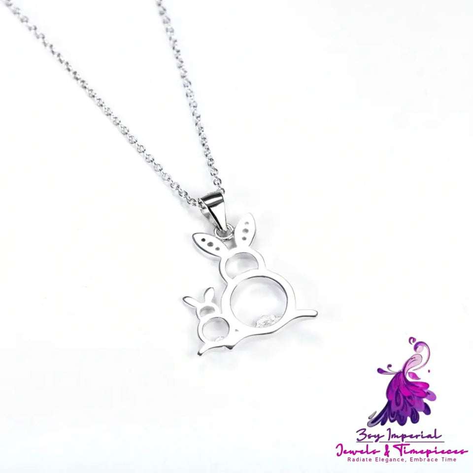 Cute Rabbits Pendant Necklace