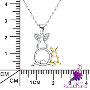 Cute Rabbits Pendant Necklace