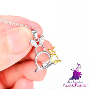 Cute Rabbits Pendant Necklace