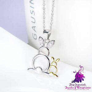 Cute Rabbits Pendant Necklace