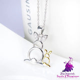 Cute Rabbits Pendant Necklace