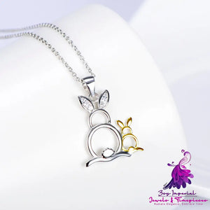 Cute Rabbits Pendant Necklace