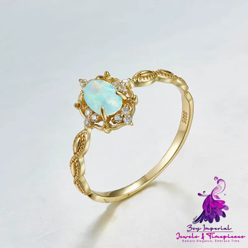 Japanese Opal 925 Silver Ring