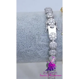 Hip Hop 925 Silver Tennis Chain Moissanite Bracelet