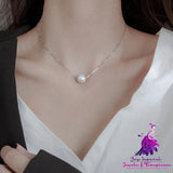 Silver Single Mothershell Pearl Necklace