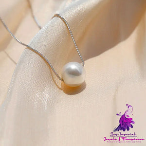 Silver Single Mothershell Pearl Necklace