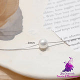 Silver Single Mothershell Pearl Necklace