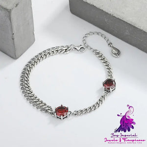 Double Layer Zircon Chain Bracelet