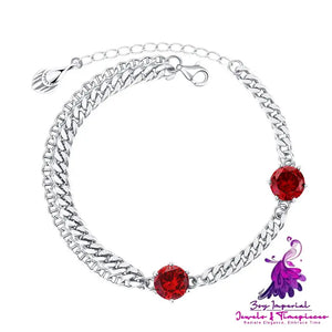 Double Layer Zircon Chain Bracelet