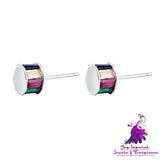 Sweet Cool Crystal Rainbow Earrings