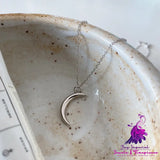 Moon Design Silver Necklace Set