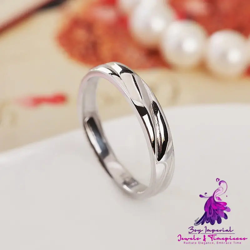 Sterling Silver Opening Couple Ring