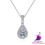 Moissanite Exquisite Sterling Silver Necklace