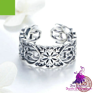 Vintage Silver Flower Ring