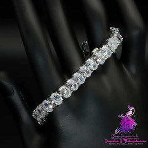 Sterling Silver Zircon Tennis Bracelet