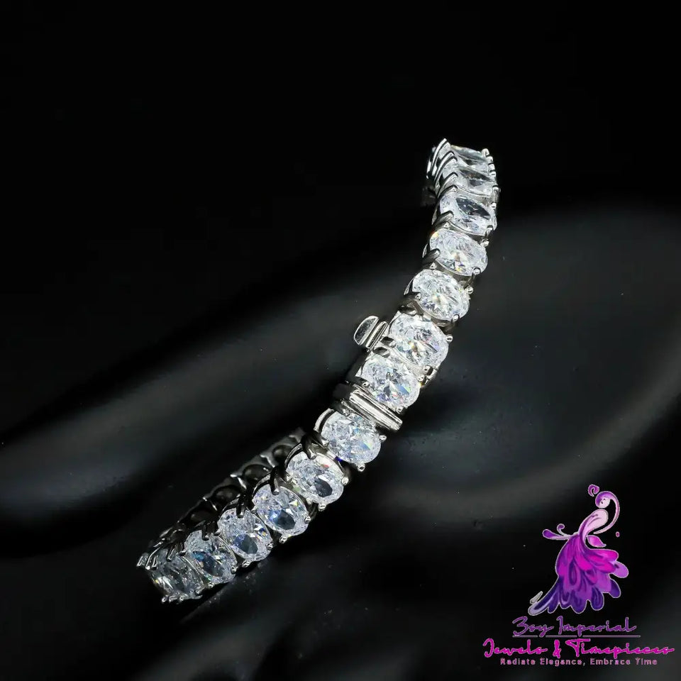 Sterling Silver Zircon Tennis Bracelet