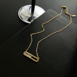 Elegant Zircon Clavicle Chain Pendant