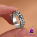 999 Sterling Silver Embossed Auspicious Cloud Men’s