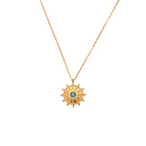 Sun Wheel Pendant Stainless Steel Necklace