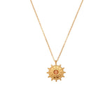 Sun Wheel Pendant Stainless Steel Necklace