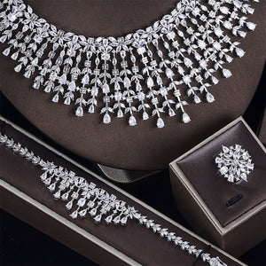 Shiny Zircon Bridal Jewelry Set