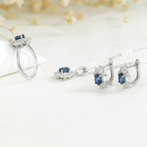 Sapphire Geometric Jewelry Set