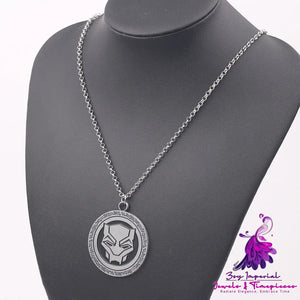 Black Panther Pendant Necklace Punk Jewelry Accessories