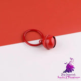 Candy Color Metal Bell Keychain