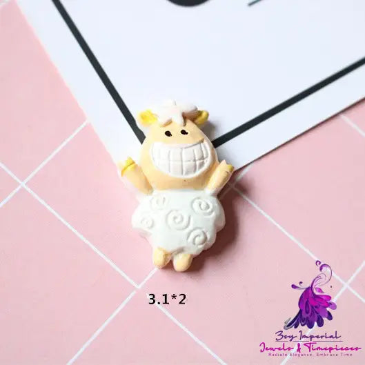 Cartoon Cow DIY Resin Sticker Accessories