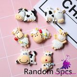 Cartoon Cow DIY Resin Sticker Accessories