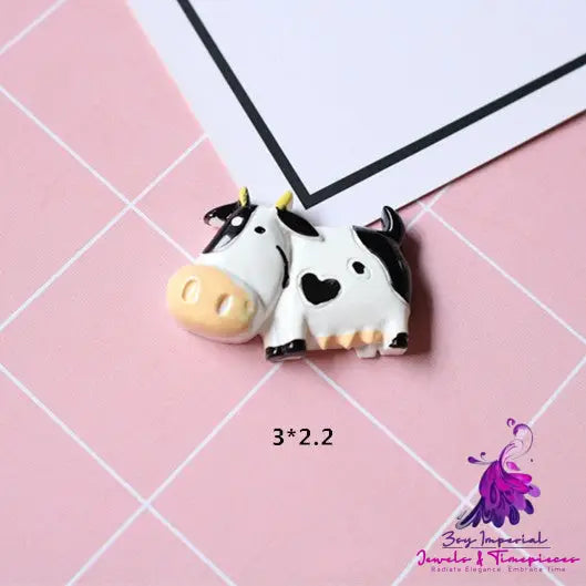 Cartoon Cow DIY Resin Sticker Accessories