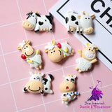 Cartoon Cow DIY Resin Sticker Accessories