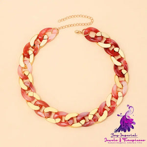 Cold Wind Resin Necklace