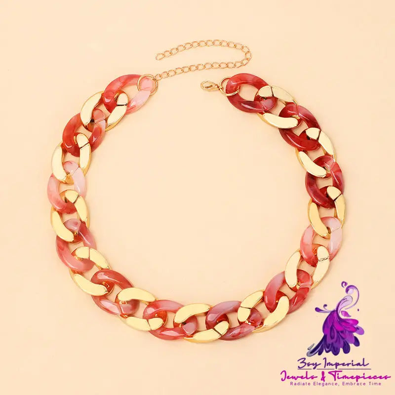 Cold Wind Resin Necklace