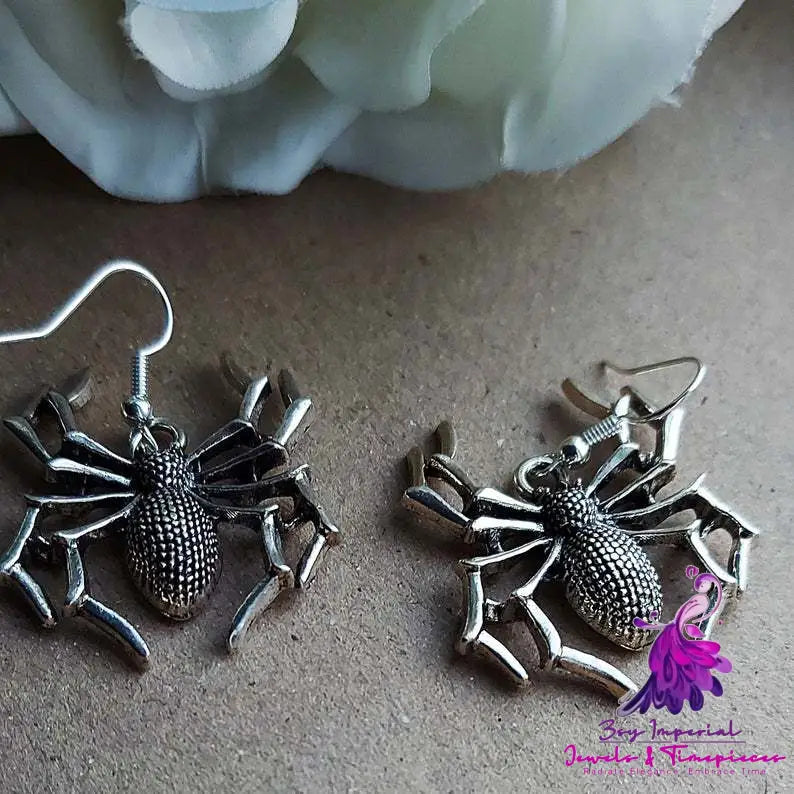 Retro Insect Alloy Spider Earrings