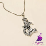 Horror Funny Skull Necklace