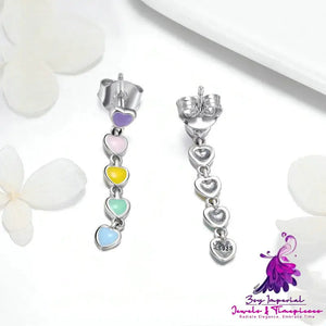 Rainbow Heart Ring Earring Accessorizing Set