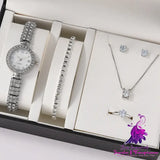 Alloy Quartz Ladies Watch Accessory Set