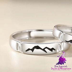 Original Mountain And Sea Accompanied Couples Ring