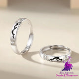 Original Mountain And Sea Accompanied Couples Ring