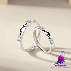 Original Mountain And Sea Accompanied Couples Ring