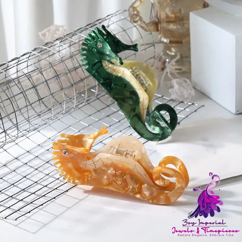 Seahorse Head Acetate Clip Hair Accessories